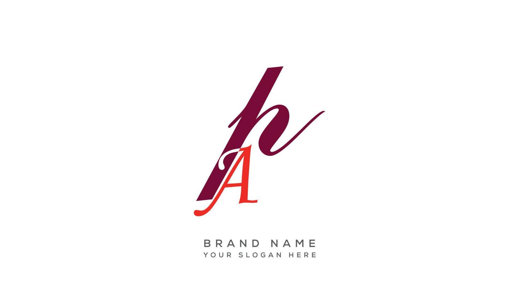 Alphabet letters Initials Monogram logo HA, AH, H and A vector