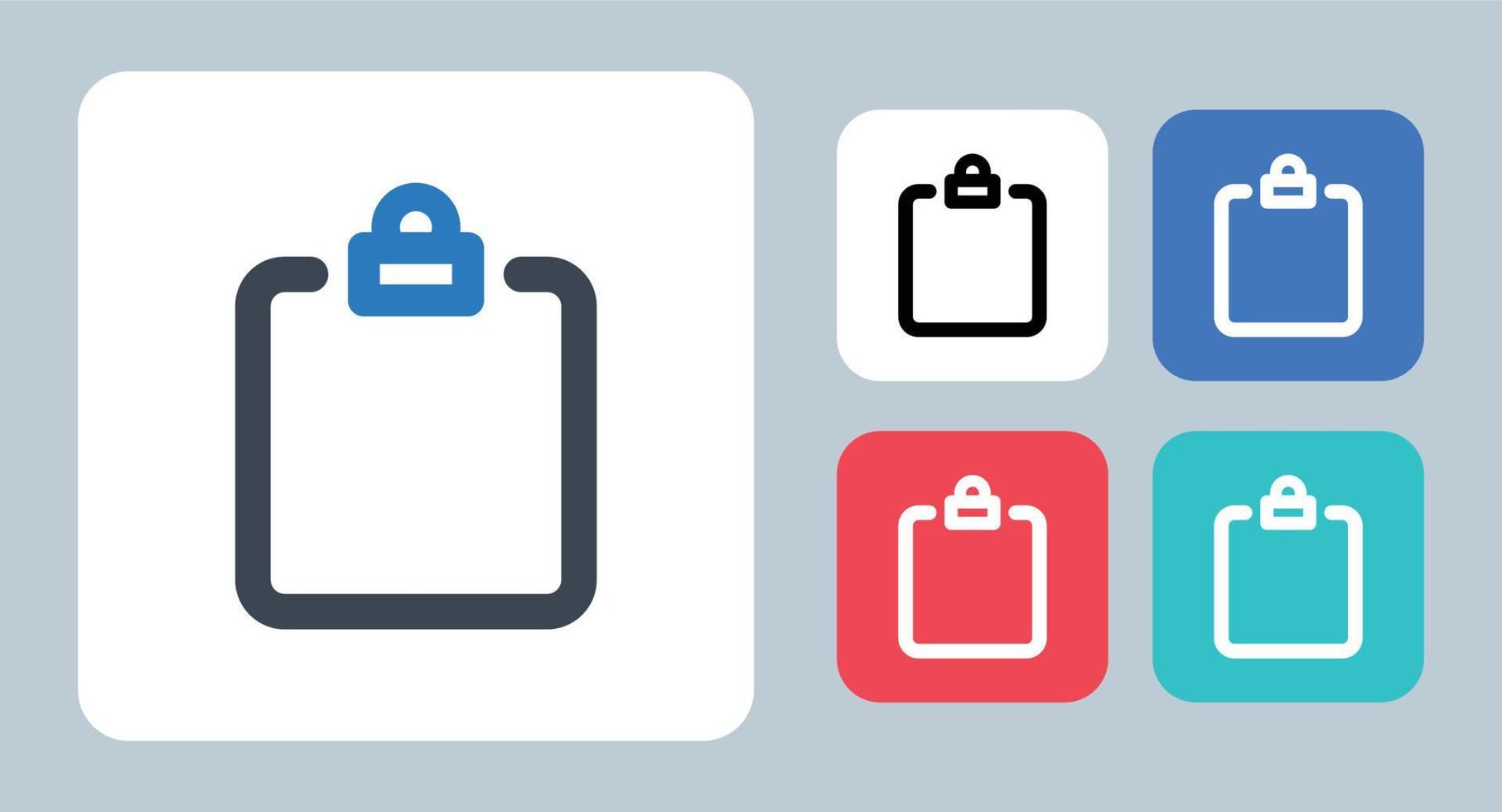 Clipboard icon - vector illustration . Clipboard, Document, Empty, Notepad, List, Report, Page, File, line, outline, flat, icons .