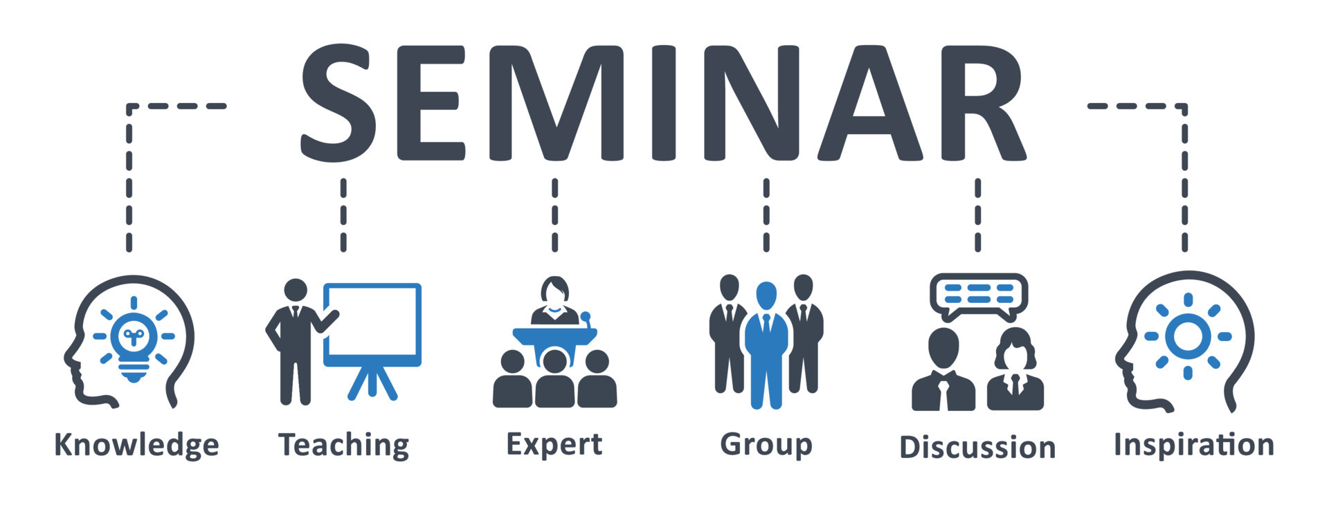 Seminar icon vector illustration . Seminar, business, meeting