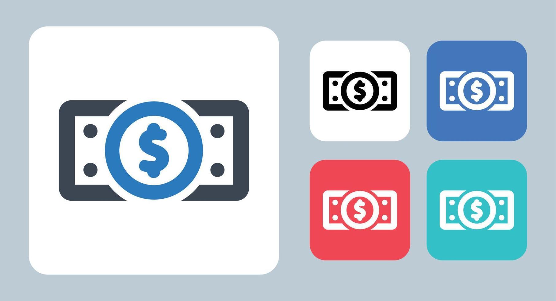 Cash icon - vector illustration . Cash, Money, Dollar, Banknote, Usd, Finance, Currency, line, outline, flat, icons .