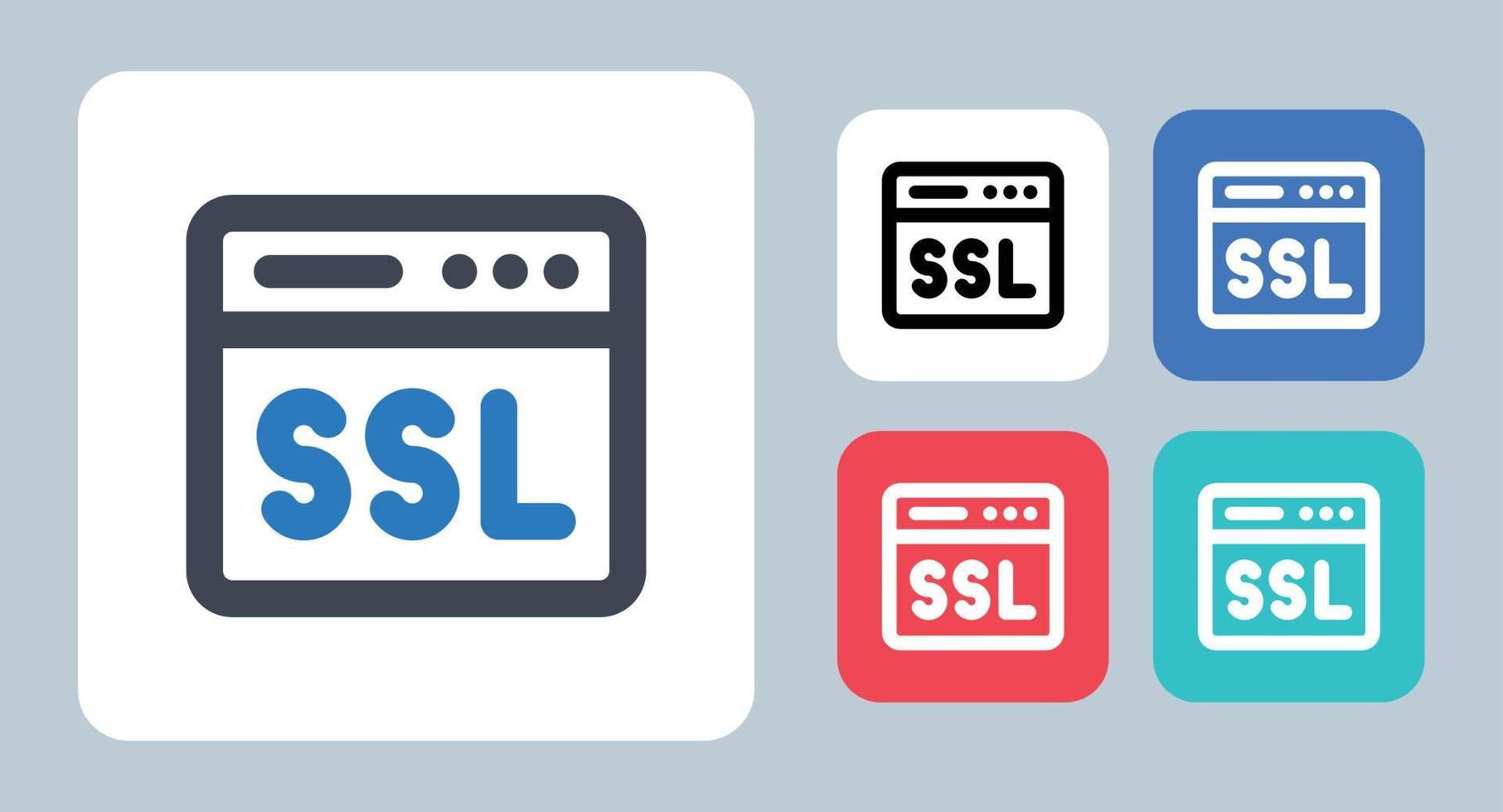 Website Security icon - vector illustration . Web, Website, Security, Ssl, Protection, Secure, Window, Browser, line, outline, flat, icons .