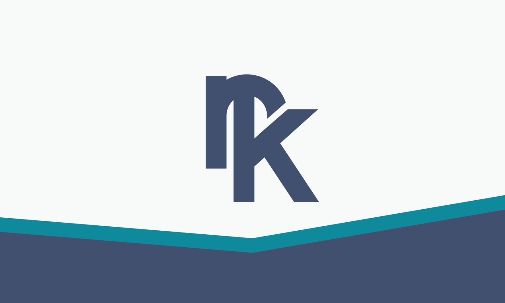 Alphabet letters Initials monogram logo RK, KR, R and K vector