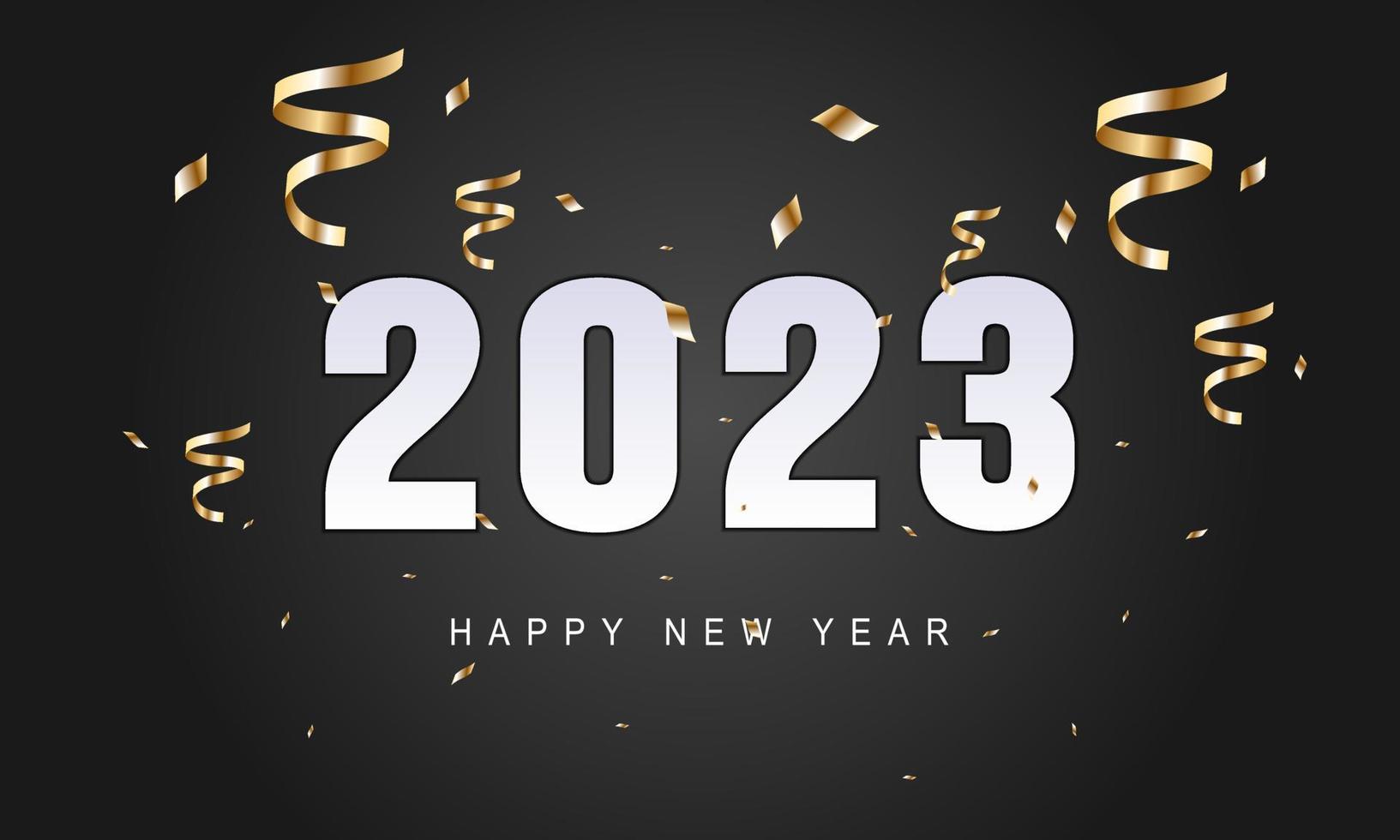 2023 Happy New Year Background Design. Greeting Card, Banner, Poster. Vector Illustration.