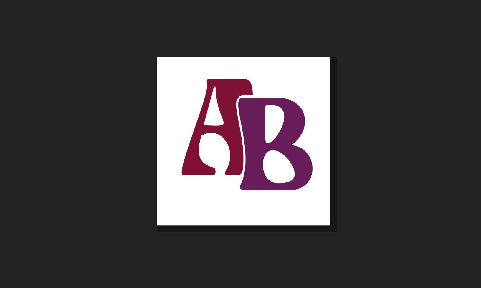 Alphabet letters Initials monogram logo AB, BA, A and B vector