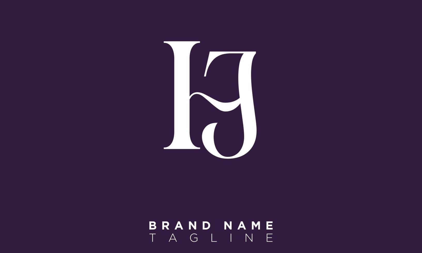 Alphabet letters Initials monogram logo HJ, JH, H and J vector