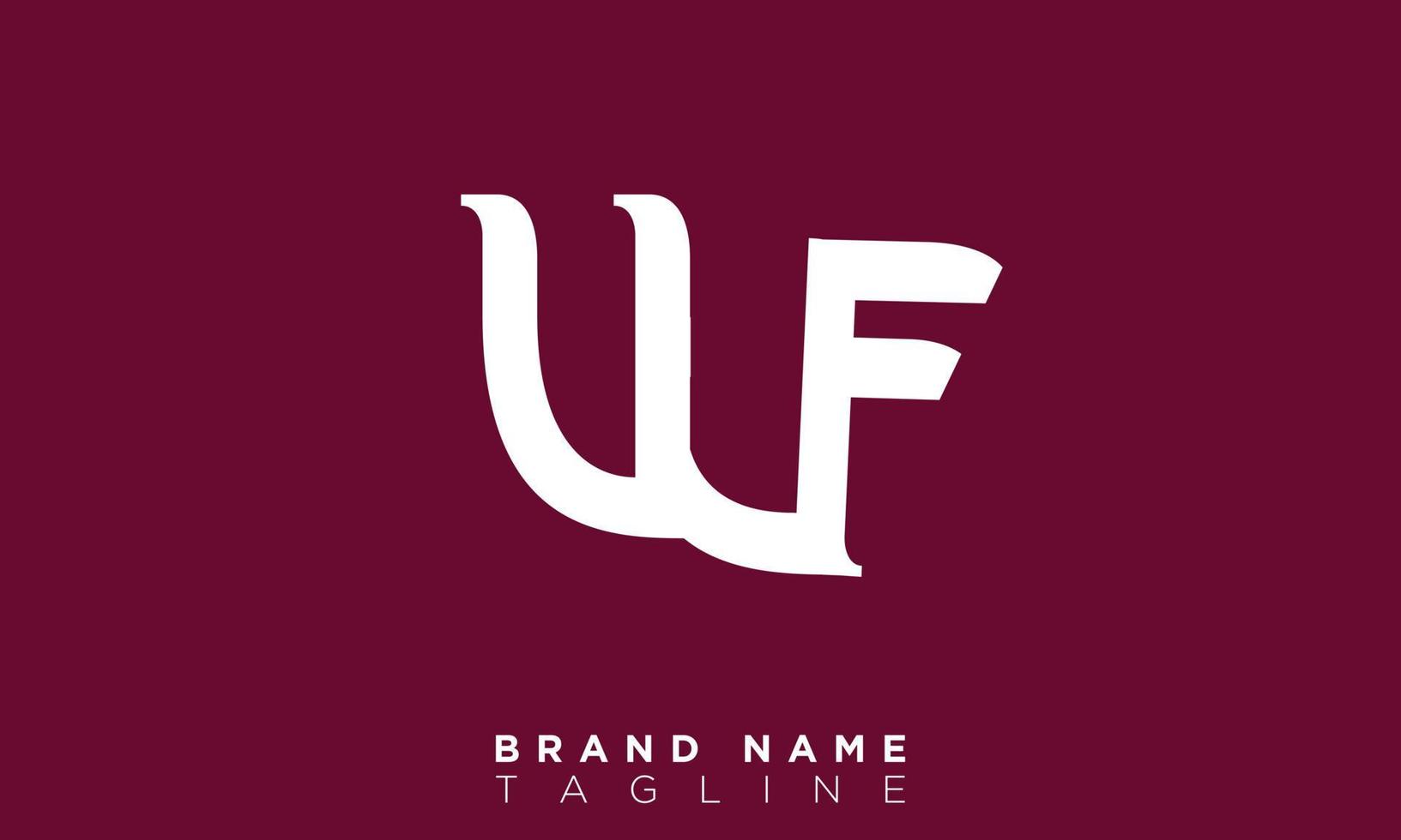 Alphabet letters Initials monogram logo WF, FW, W and F vector