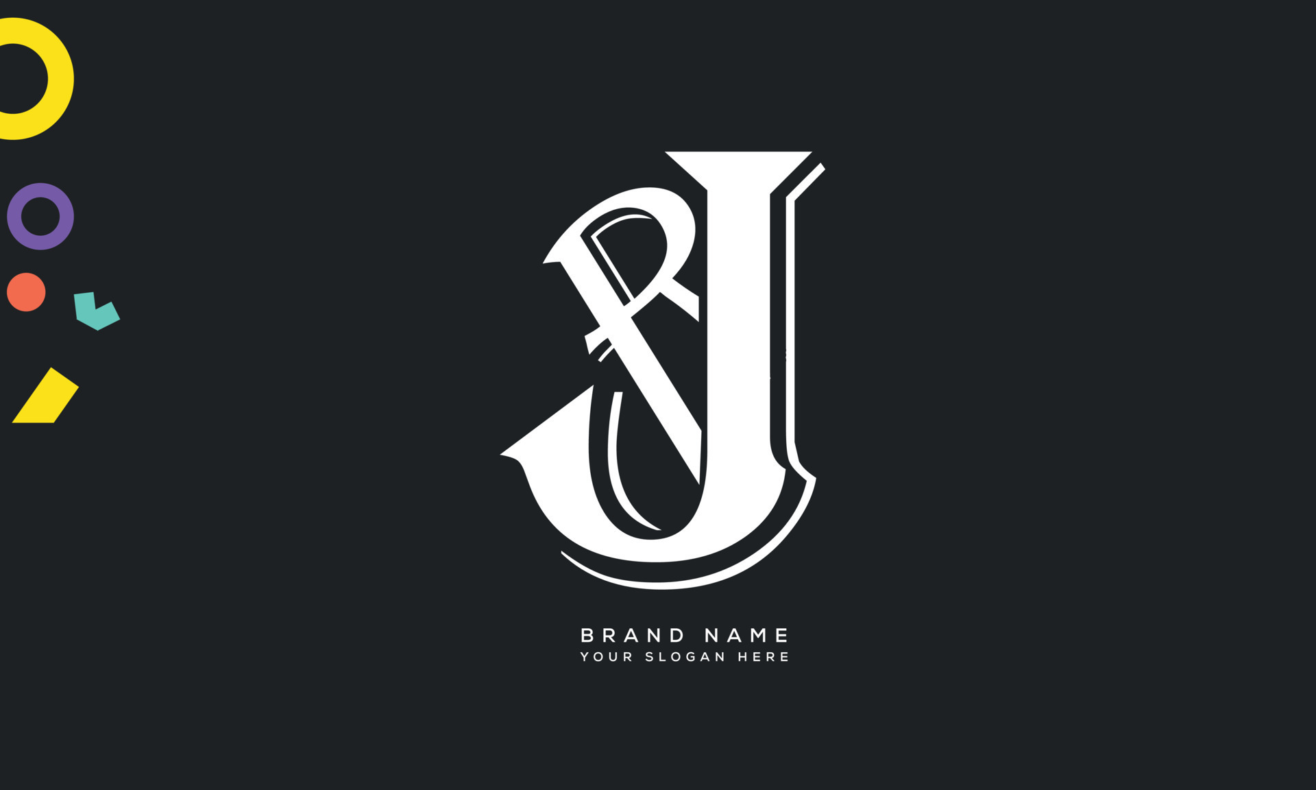 Alphabet letters Initials monogram logo RJ, JR, R and J 9885705 Vector