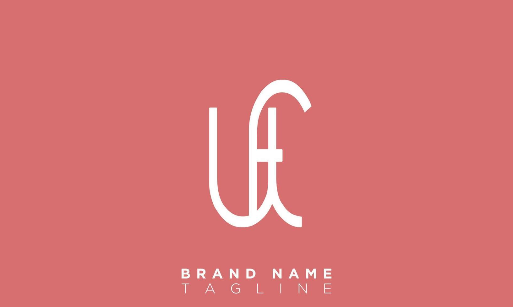 Alphabet letters Initials monogram logo UF, FU, U and F vector
