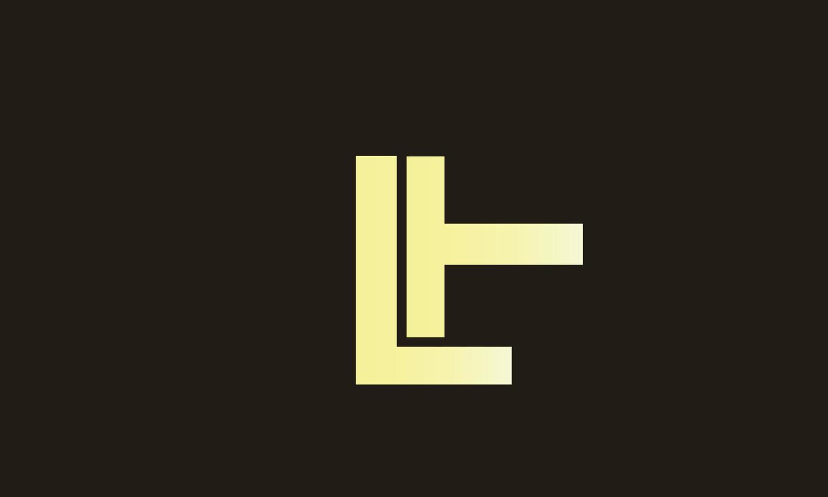 letras del alfabeto iniciales monograma logo lh, lt, l y t vector