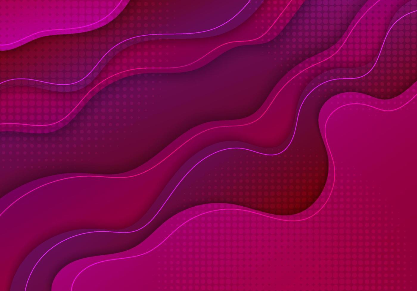 Abstract gradient red and pink decorative style template. Overlapping style with circle dots halftone background. vector