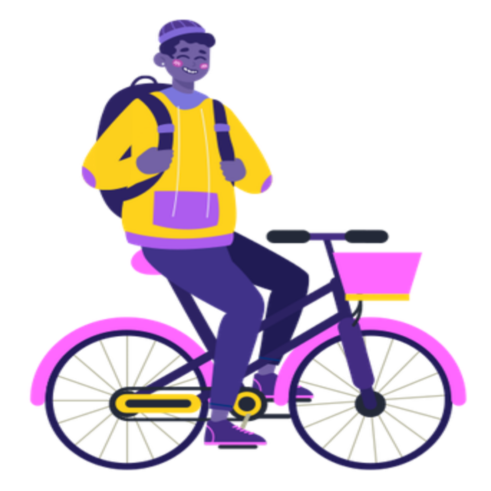 illustration av grafisk design. man på en cykel png