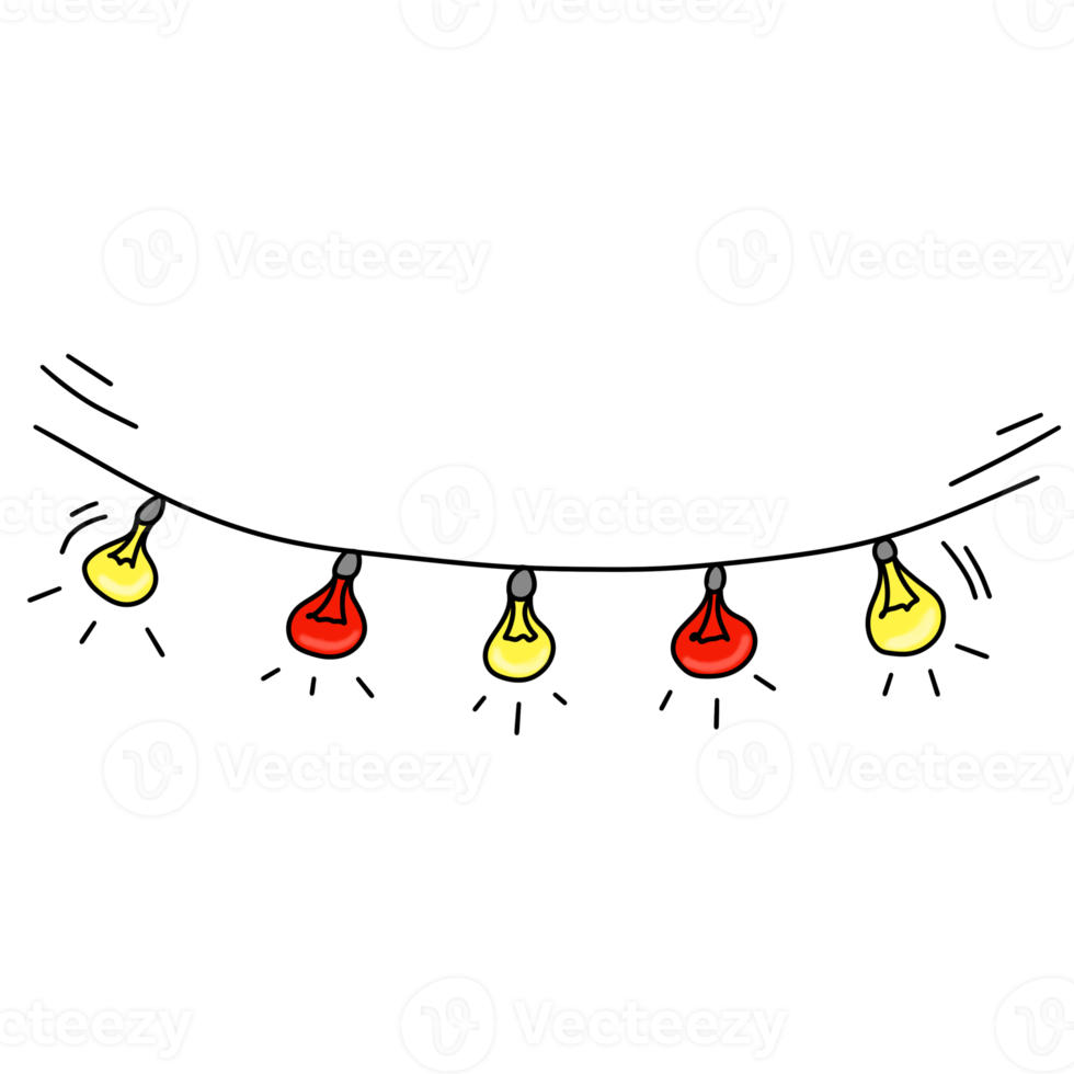 Girlande mit Glühbirnen png