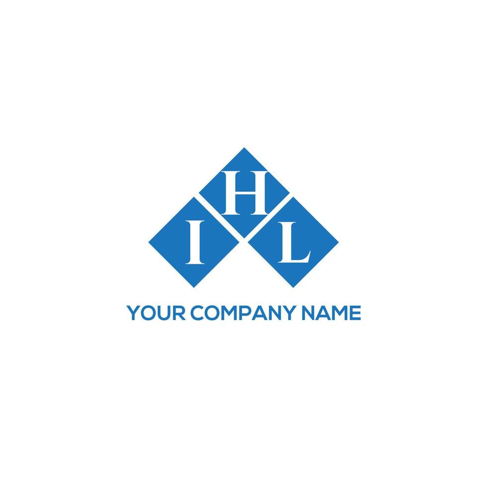 IHL letter logo design on WHITE background. IHL creative initials letter logo concept. IHL letter design. vector