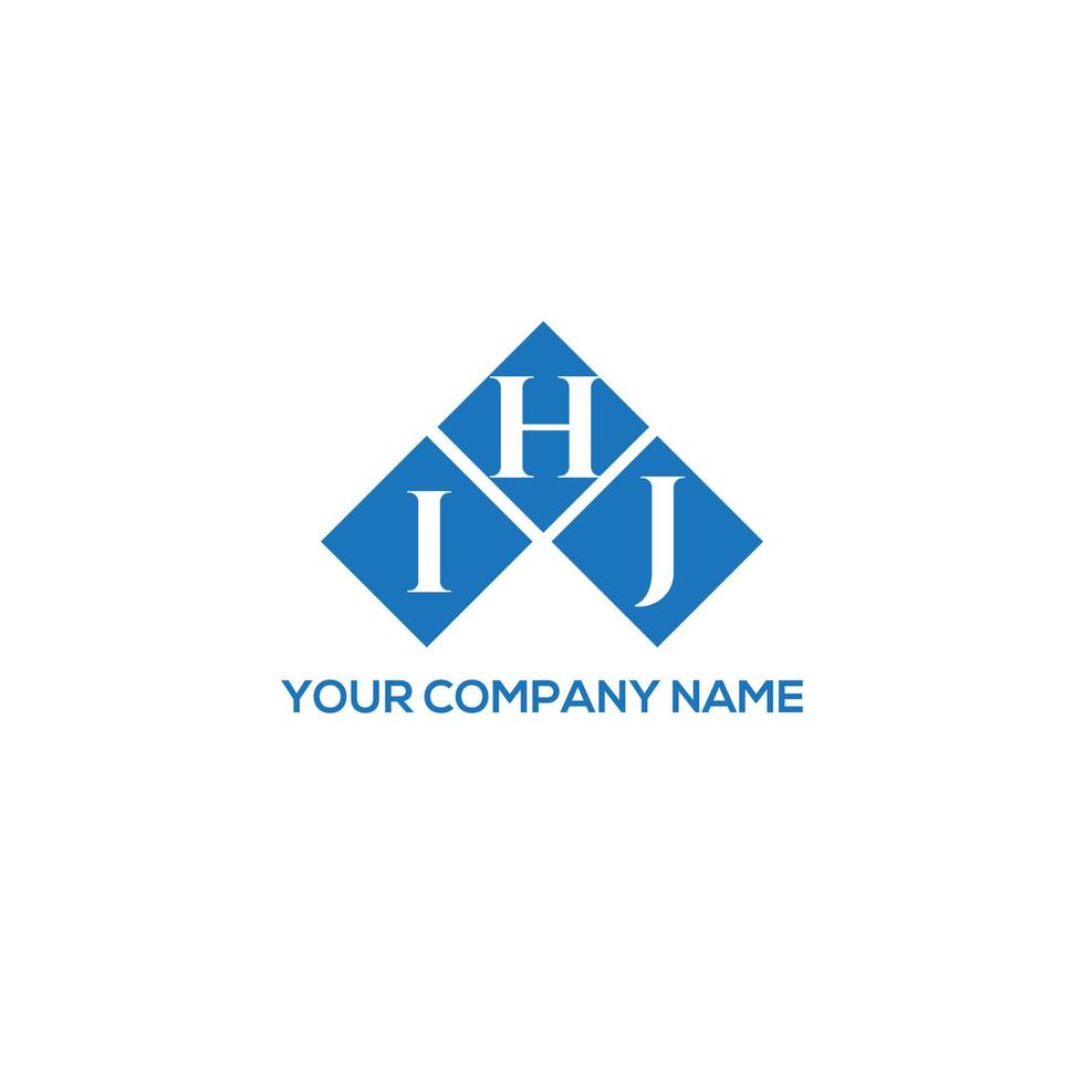 IHJ letter logo design on WHITE background. IHJ creative initials letter logo concept. IHJ letter design. vector
