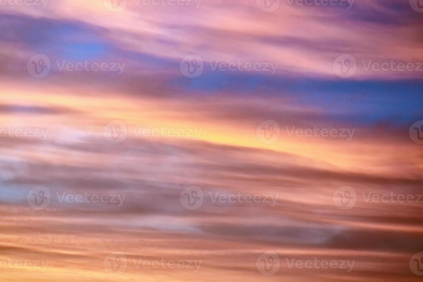 Blurred background. Bright sky with fluffy clouds. photo