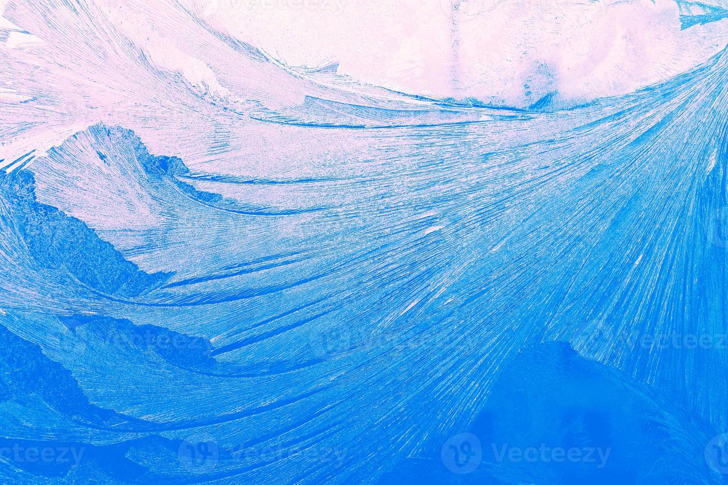 Hoar frost on the frozen window. photo