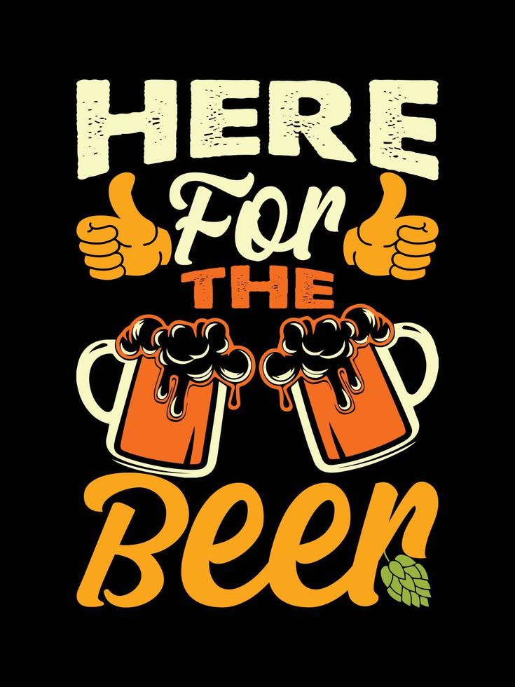 Beer typography vector lettering illustration vintage t shirt design for print