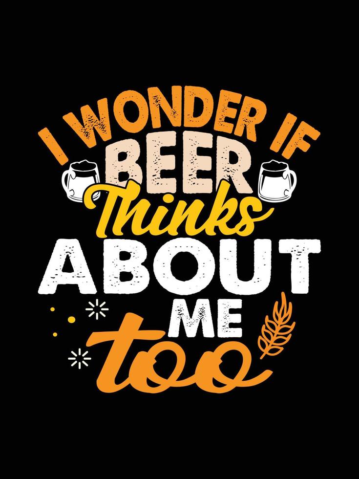 Beer typography vector lettering illustration vintage t shirt design for print