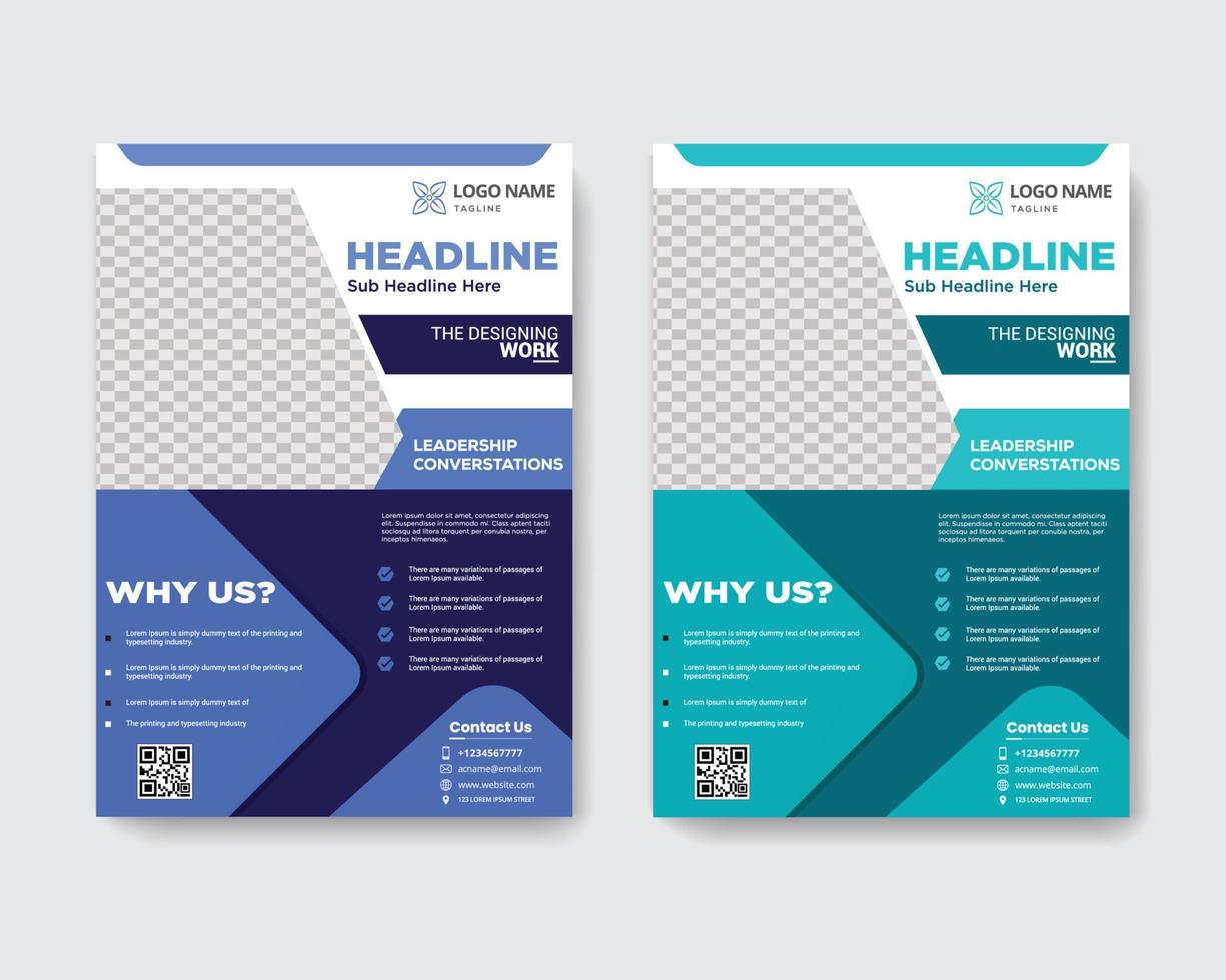 Modern business flyer, brochure Layout template in a4 size vector illustration. Easy to use and edit