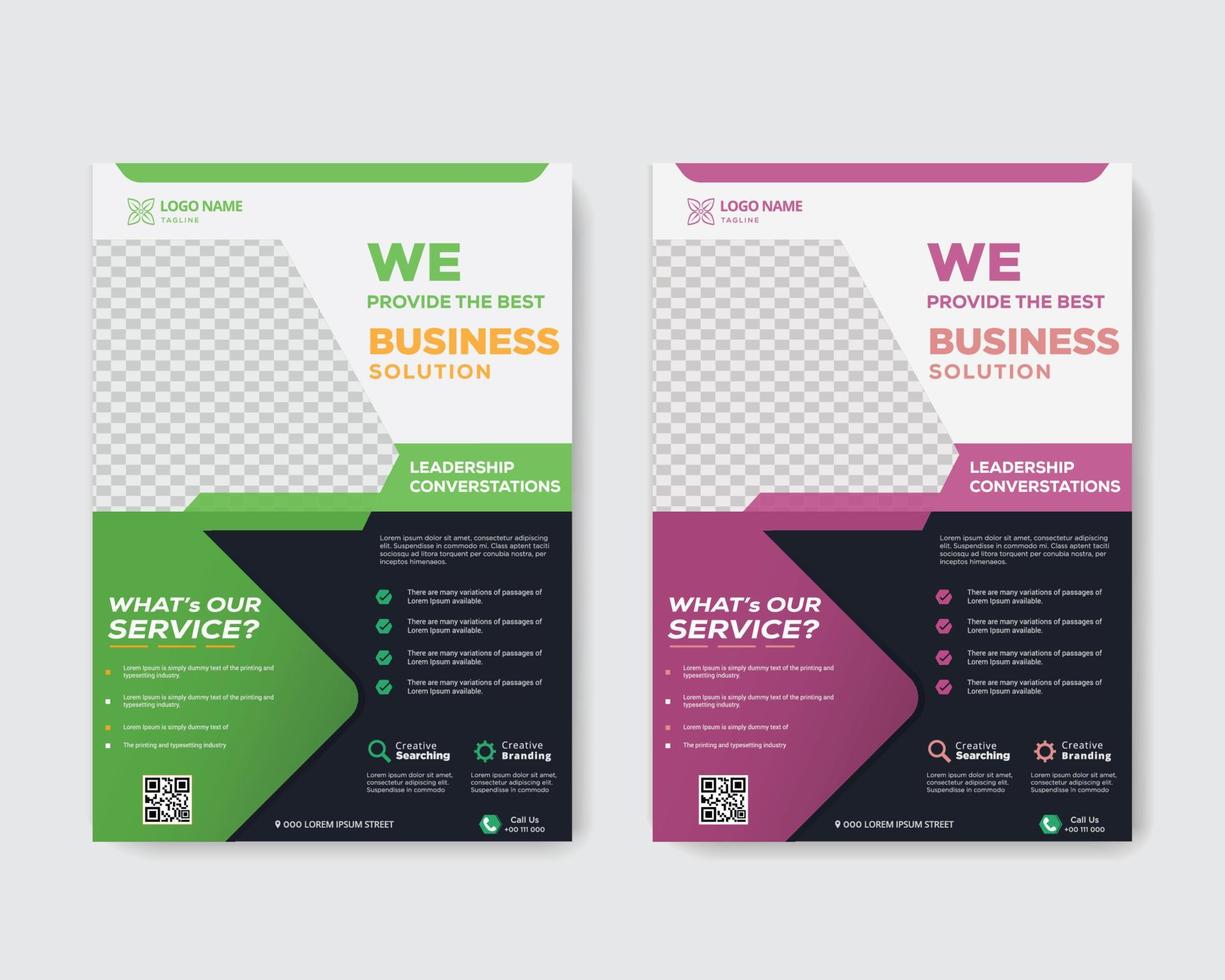 Creative business flyer, brochure Layout template in a4 size vector illustration. Easy to use and edit