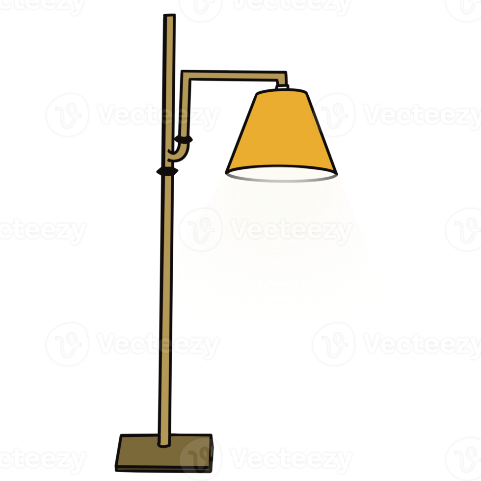 Gold glitter table lamp png
