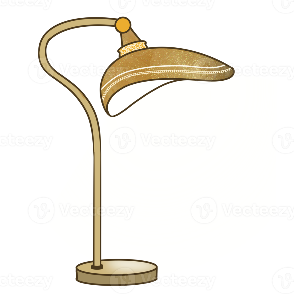 guld glitter bordslampa png