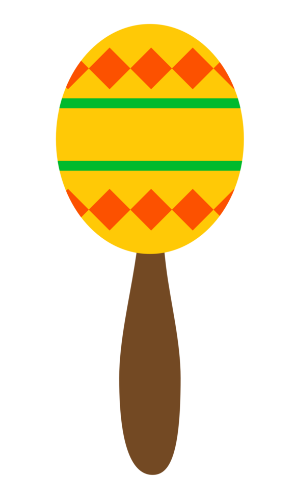 archivo png de maracas multicolores brillantes