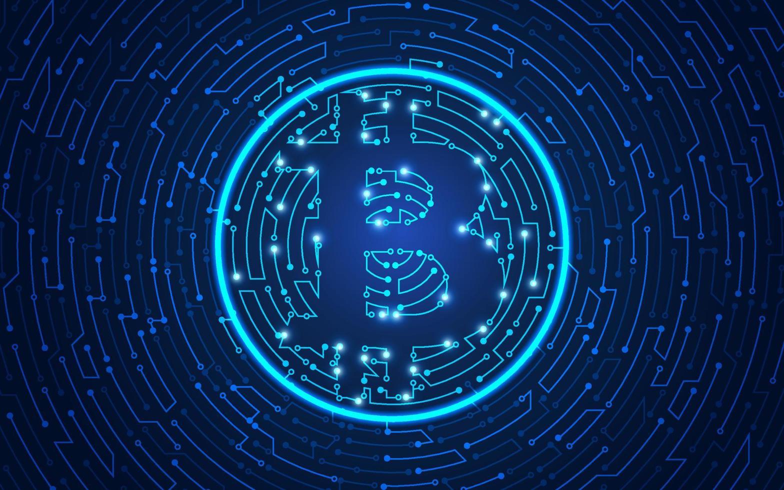 bitcoin electronic pattern vector