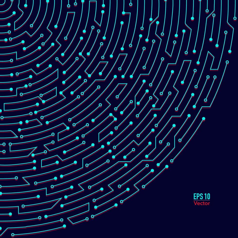 electronic maze pattern vector