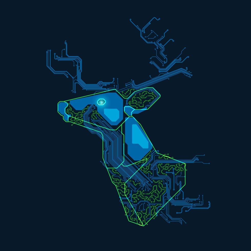 artificial intelligence deer vector