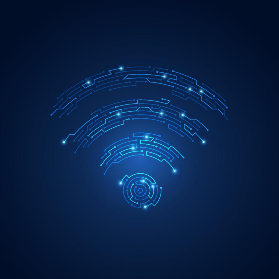 electronic wifi shape vector