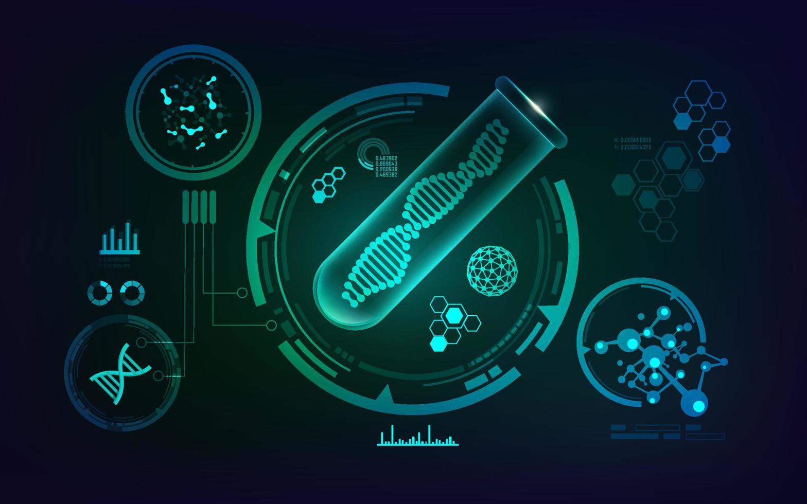 genetic engineering concept vector