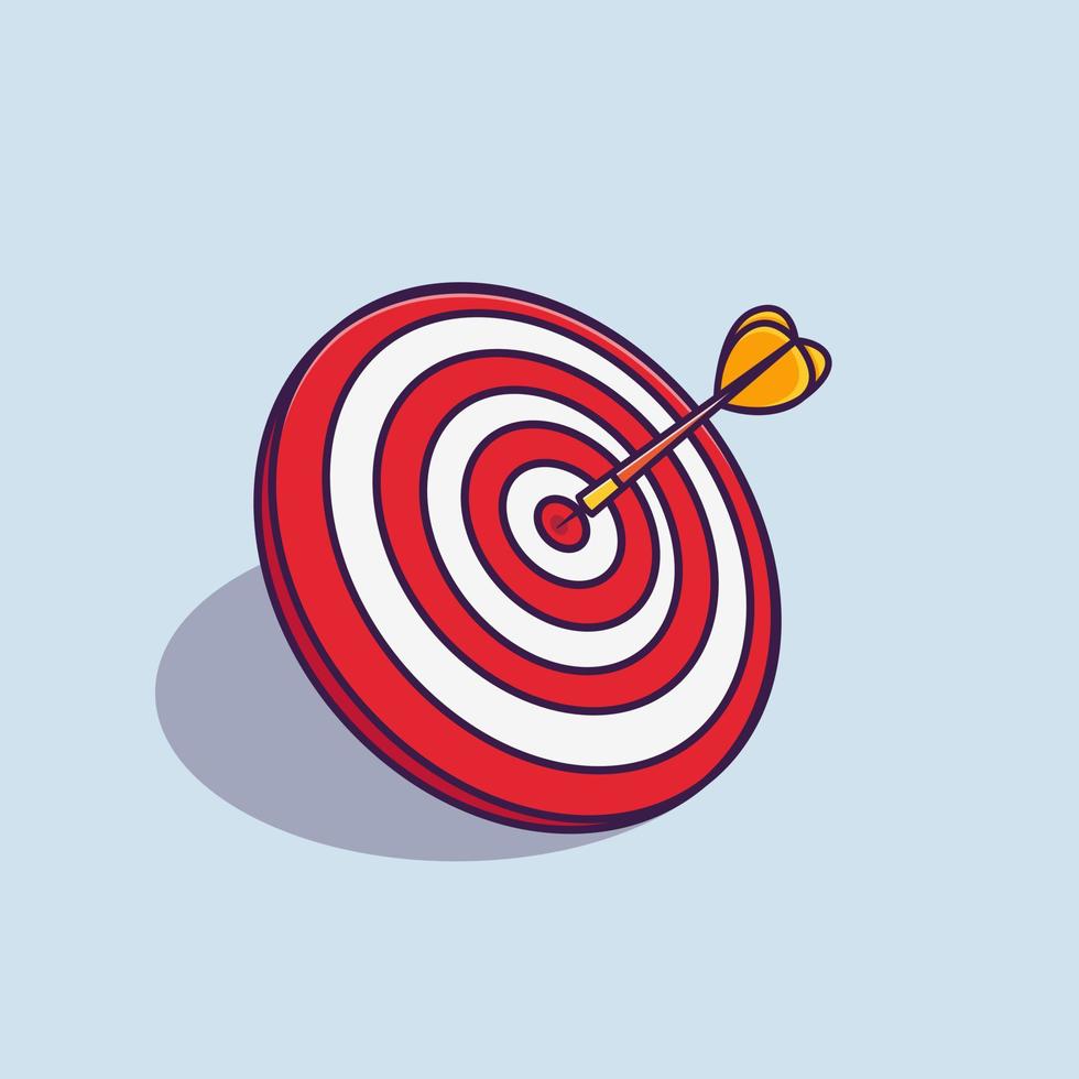 Bullseye cartoon vector icon illustration isolated object