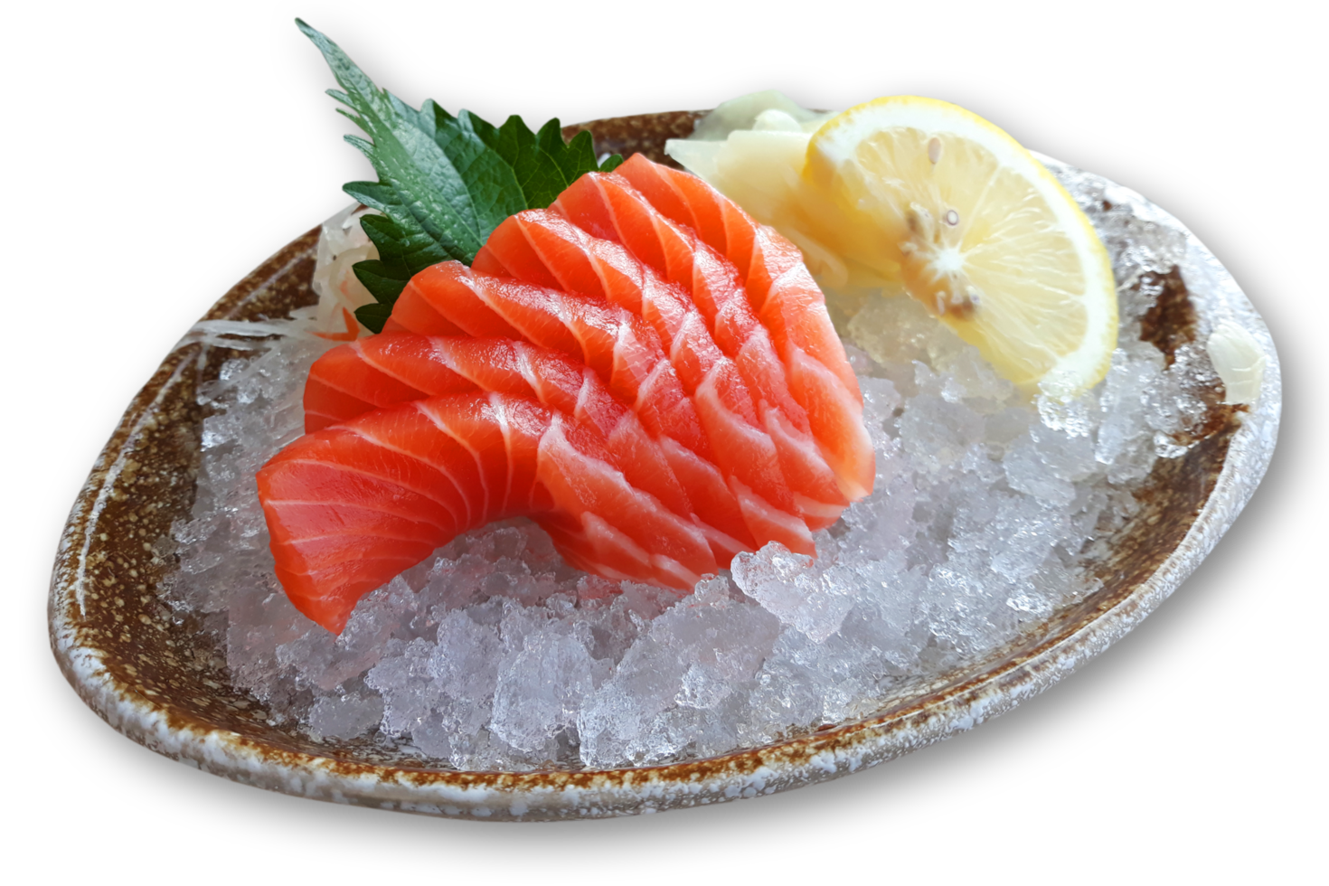 sashimi de salmón, comida japonesa. png
