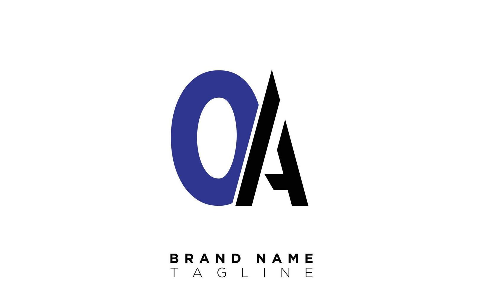 Alphabet letters Initials monogram logo OA, AO, O and A vector