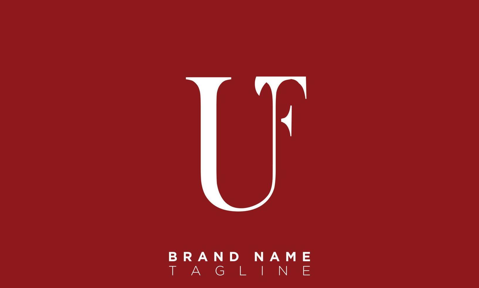 Alphabet letters Initials monogram logo UF, FU, U and F vector