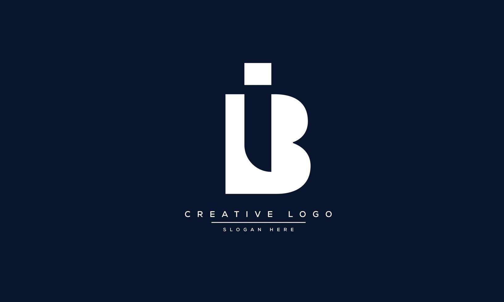Alphabet letters Initials monogram logo BI, IB, B and I vector