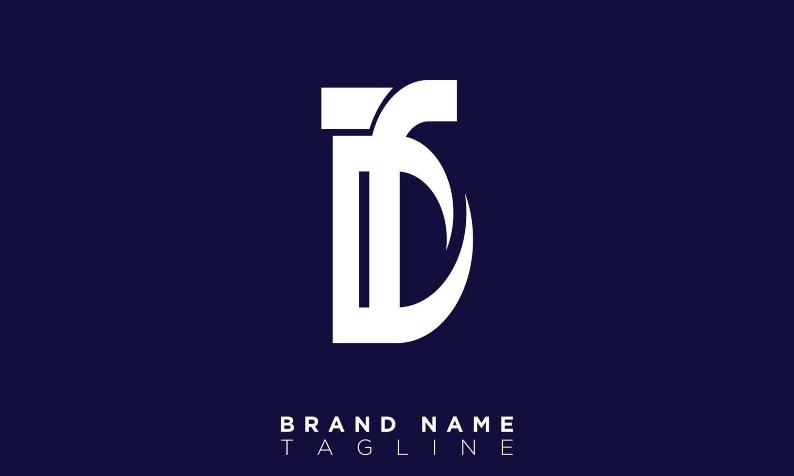 Alphabet letters Initials monogram logo TD, DT, T and D vector
