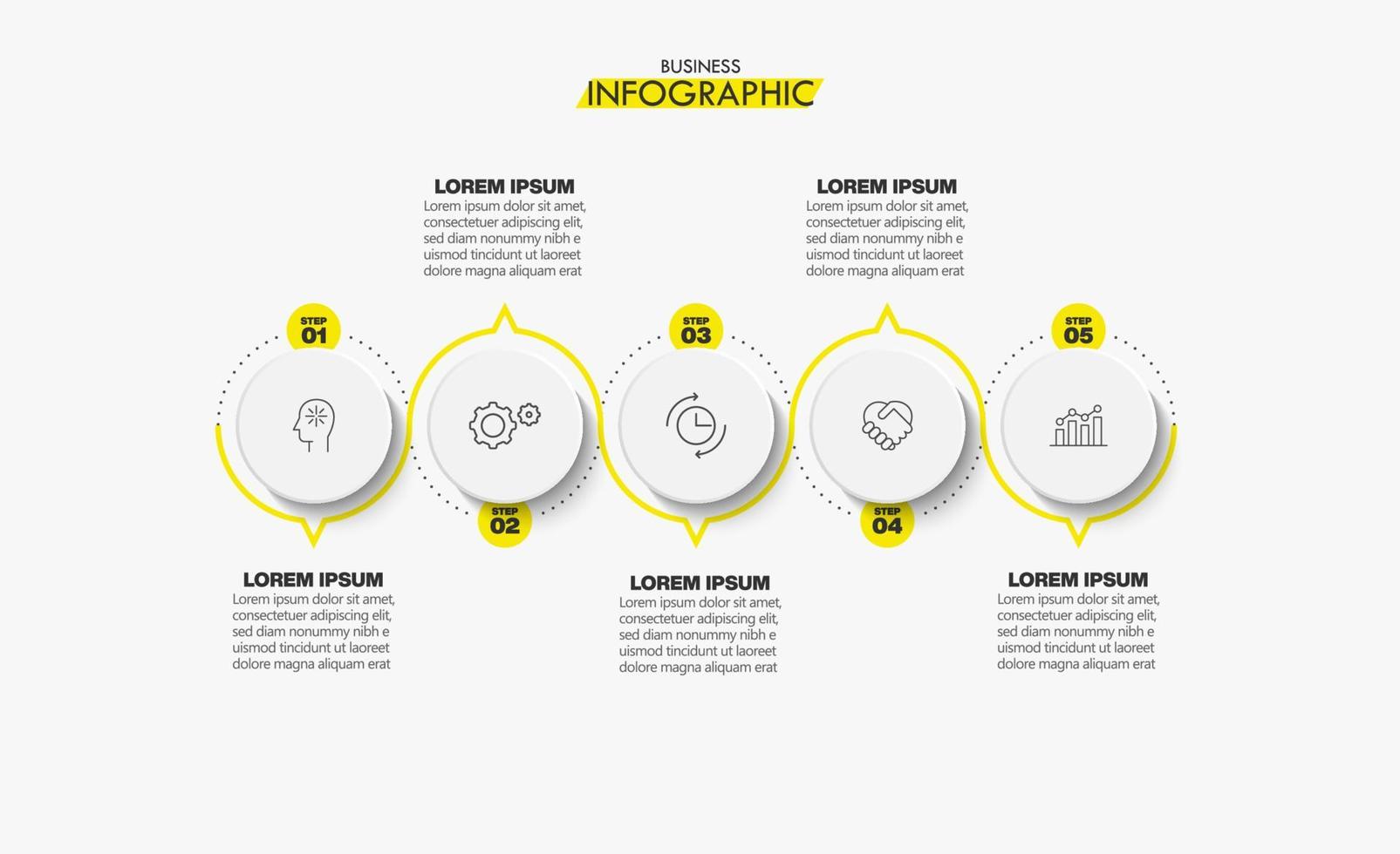 presentación plantilla de infografía empresarial vector