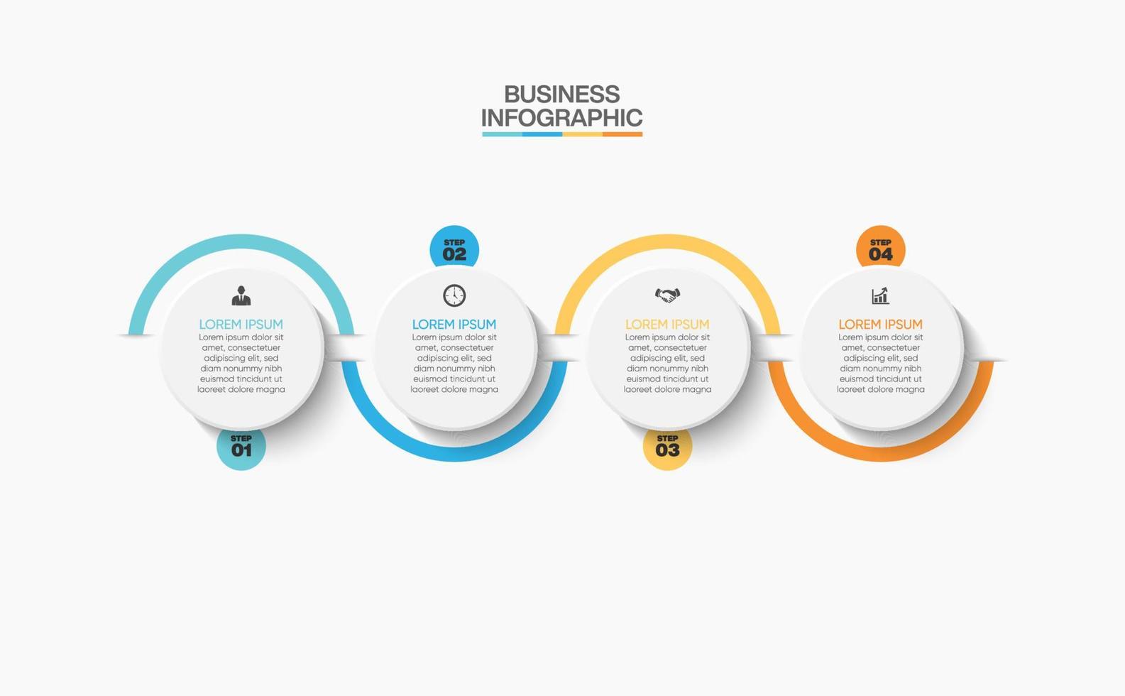 presentación plantilla de infografía empresarial vector