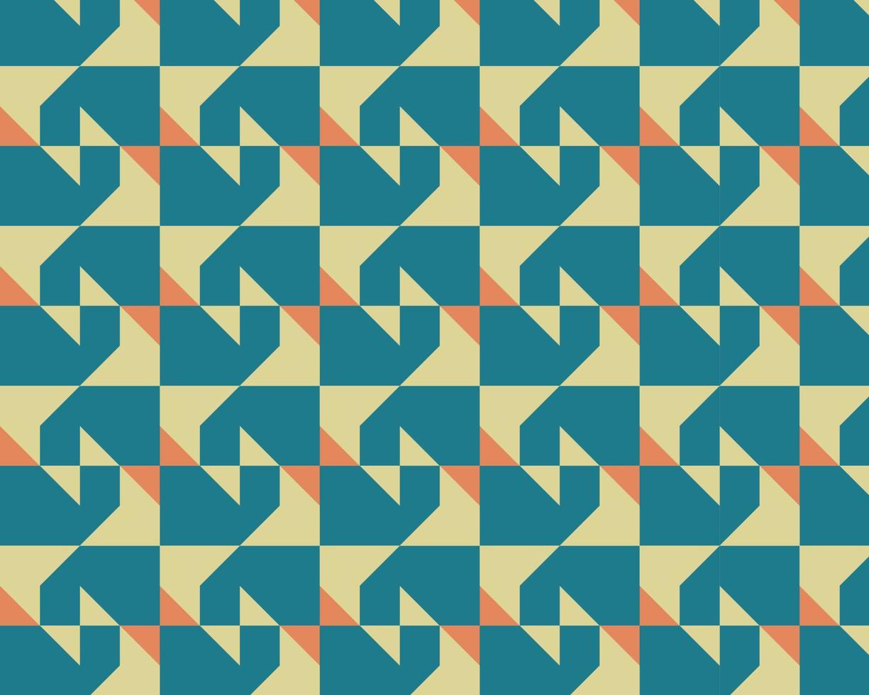 patrón geométrico abstracto sin fisuras, con combinación de colores retro. antecedentes vector