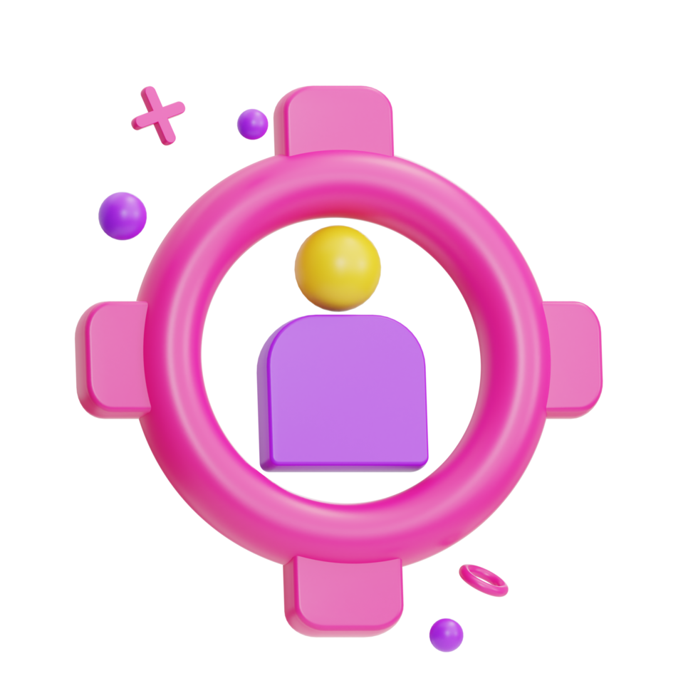 target illustration 3d png