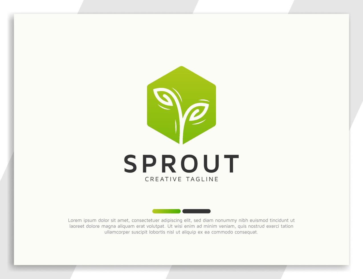 Sprout plant agriculture symbol logo vector