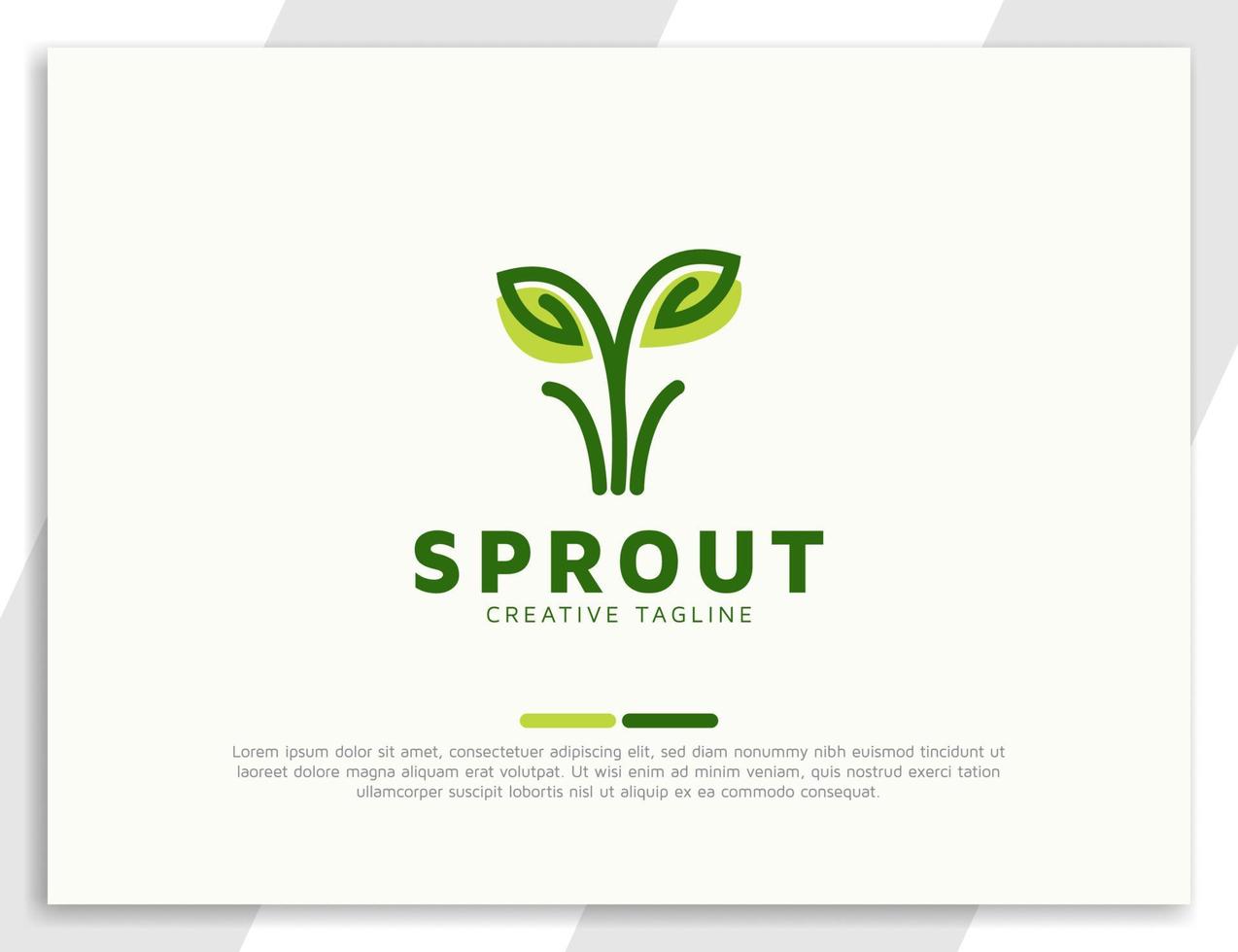 Agriculture logo with sprout plant symbol vector