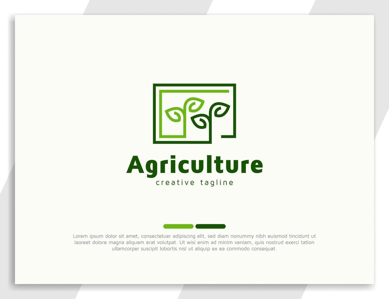 Agriculture sprout plant logo illustration design template vector
