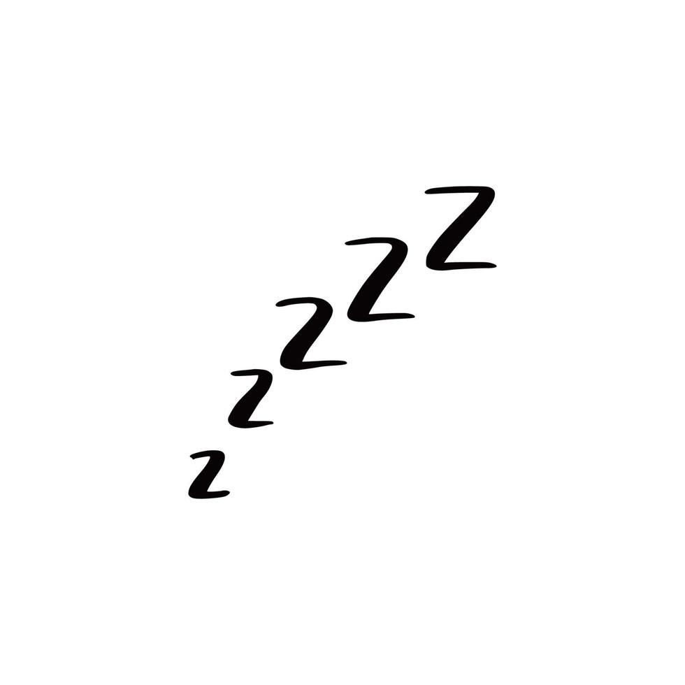 Sleep zzzz doodle symbol set. vector