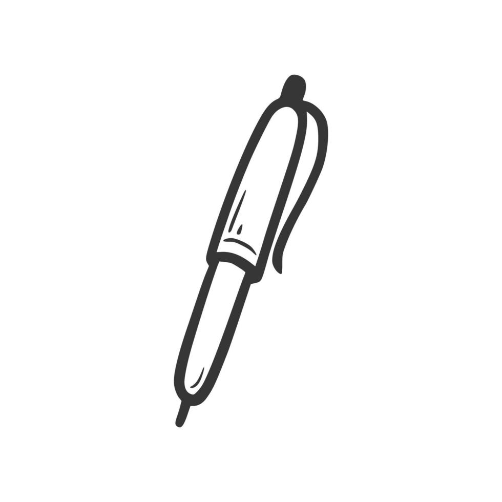 Pen isolated icon. Hand drawn doodle vector