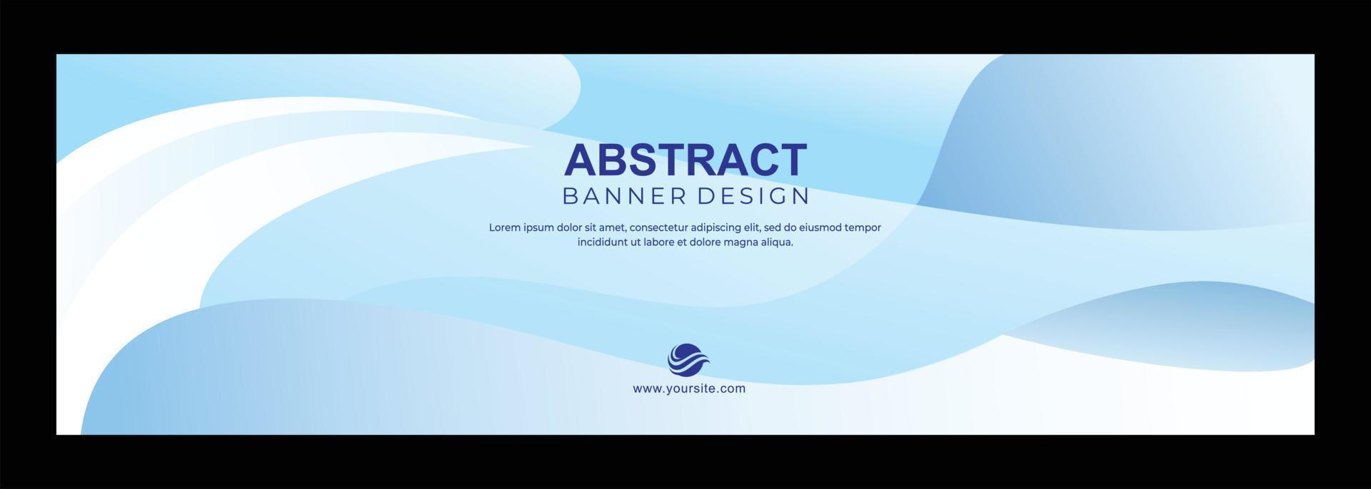 Abstract pastel color wavy banner design vector