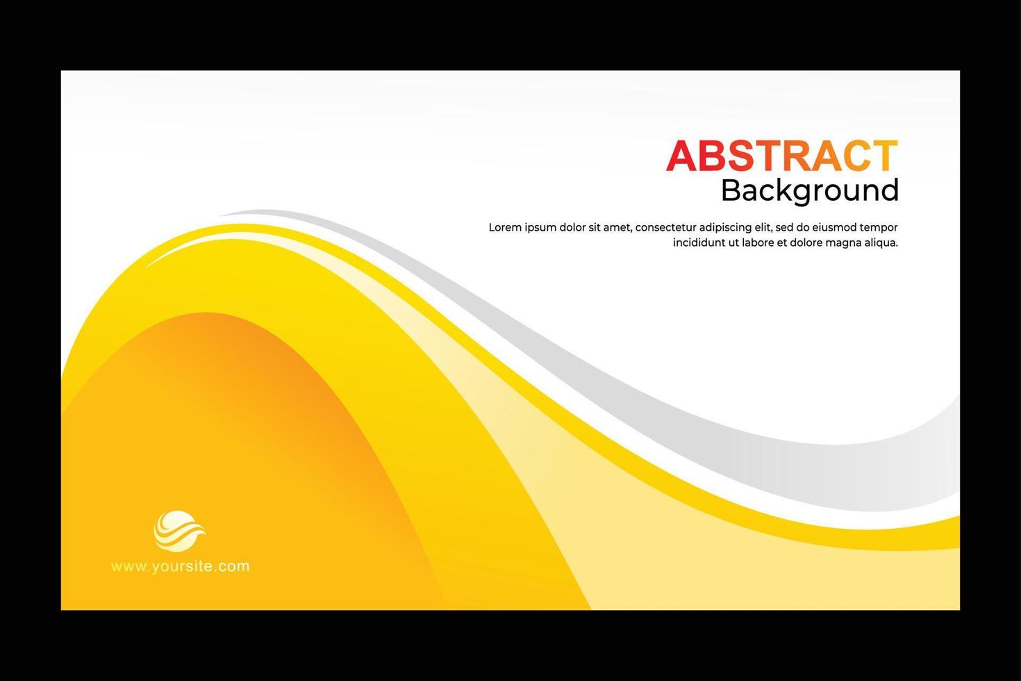 Yellow color abstract corporate banner background vector