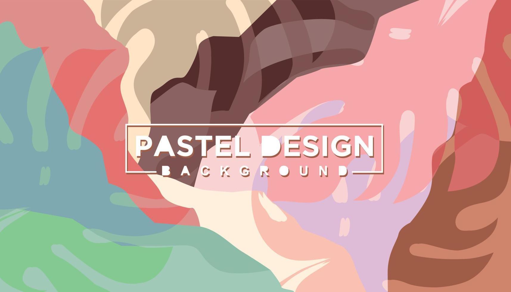 diseño de color pastel de fondo ondulado y floral abstracto vector